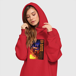 Женское худи-платье Transformers: Scourge, цвет: красный — фото 2