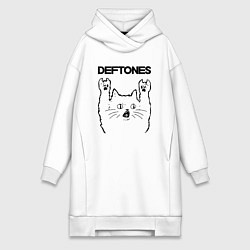 Женская толстовка-платье Deftones - rock cat