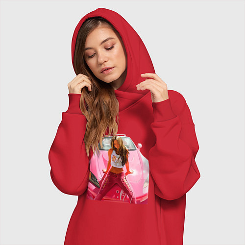 Женская толстовка-платье Суши Девон Аоки Honda s2000 / Красный – фото 3