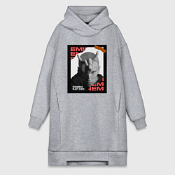 Женское худи-платье Rap god, цвет: меланж