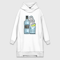 Женское худи-платье Джин, цвет: белый