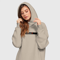 Женское худи-платье Новосибирск города России, цвет: миндальный — фото 2