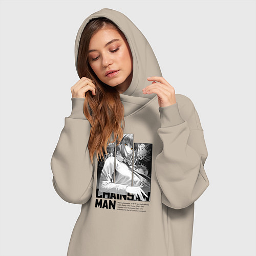 Женская толстовка-платье Макима биография / Миндальный – фото 3