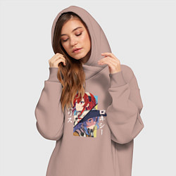 Женское худи-платье Эрис и Рокси, цвет: пыльно-розовый — фото 2