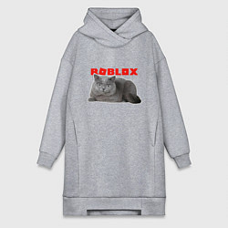 Женская толстовка-платье Кот roblox