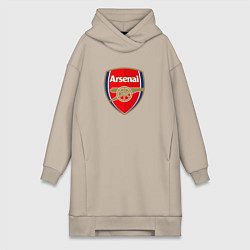 Женское худи-платье Arsenal fc sport, цвет: миндальный