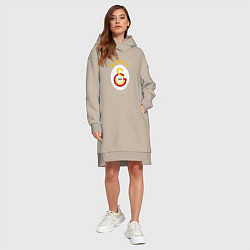 Женское худи-платье Galatasaray fc sport, цвет: миндальный — фото 2