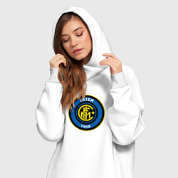 Женское худи-платье Inter sport fc, цвет: белый — фото 2