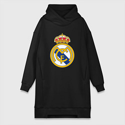 Женское худи-платье Real madrid fc sport, цвет: черный