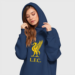 Женское худи-платье Liverpool sport fc, цвет: тёмно-синий — фото 2