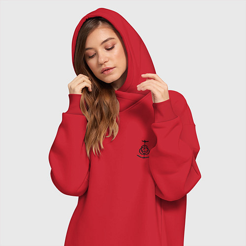 Женская толстовка-платье Символ Elden Ring - мини / Красный – фото 3