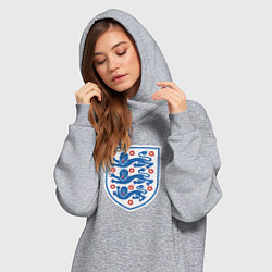 Женское худи-платье Англия фк, цвет: меланж — фото 2