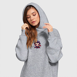 Женское худи-платье Маленький Дракула, цвет: меланж — фото 2