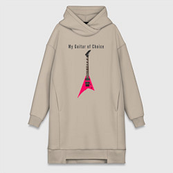 Женская толстовка-платье Моя любимая гитара