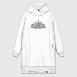 Женское худи-платье USA Chicago, цвет: белый