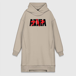Женское худи-платье Акира аниме из 1998, цвет: миндальный