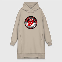 Женское худи-платье Rolling Stones established 1962, цвет: миндальный