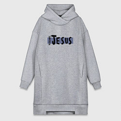 Женское худи-платье Depeche Mode - personal jesus logo, цвет: меланж