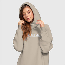 Женское худи-платье The finals logo, цвет: миндальный — фото 2