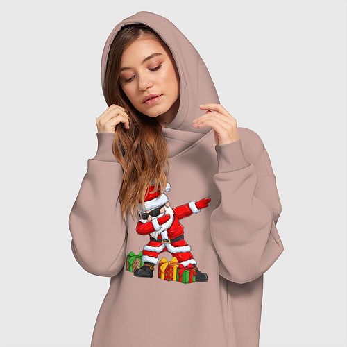 Женская толстовка-платье Санта дэб / Пыльно-розовый – фото 3