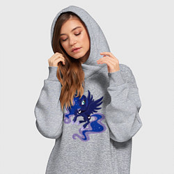 Женское худи-платье Принцесса Луна из My Little Pony в кино, цвет: меланж — фото 2