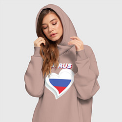 Женское худи-платье 54 регион Новосибирская область, цвет: пыльно-розовый — фото 2