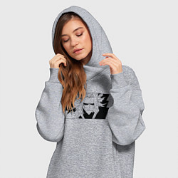 Женское худи-платье Всемогущий моя геройская академия, цвет: меланж — фото 2