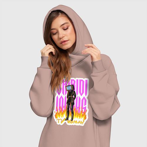 Женская толстовка-платье Милый титан ТВ Мен / Пыльно-розовый – фото 3