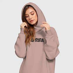 Женское худи-платье Скорлупа слово пацана, цвет: пыльно-розовый — фото 2