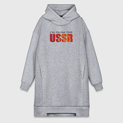 Женское худи-платье Im from the USSR, цвет: меланж