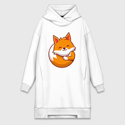 Женское худи-платье Orange fox, цвет: белый