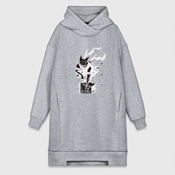 Женское худи-платье Гароу на камне, цвет: меланж