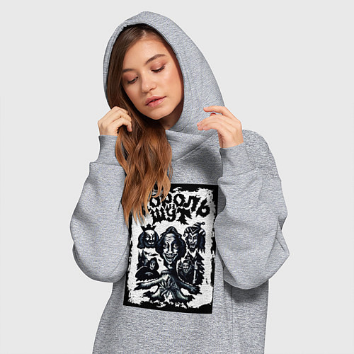 Женская толстовка-платье Арт Король и Шут / Меланж – фото 3