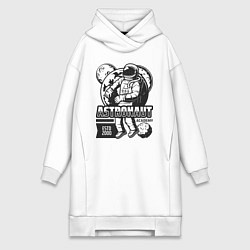 Женское худи-платье Академия астронавтов, цвет: белый