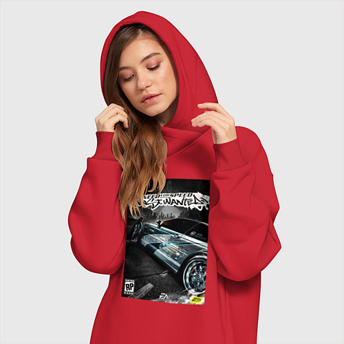 Женская толстовка-платье Most wanted - BMW / Красный – фото 3