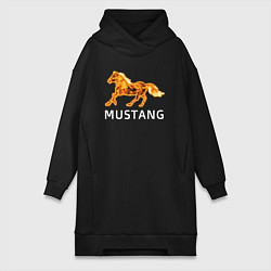 Женское худи-платье Mustang firely art, цвет: черный