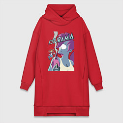 Женское худи-платье Лила и Фрай, цвет: красный