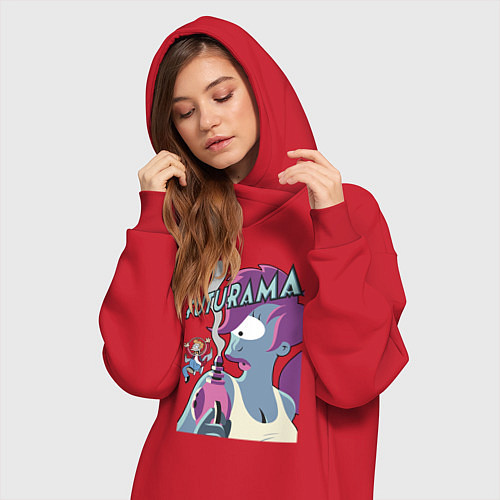 Женская толстовка-платье Лила и Фрай / Красный – фото 3