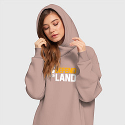 Женское худи-платье Defend the land, цвет: пыльно-розовый — фото 2