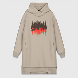 Женское худи-платье Syberia, цвет: миндальный