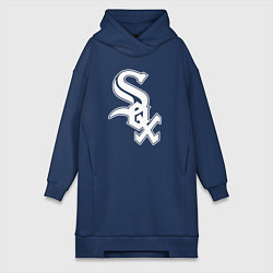 Женское худи-платье Chicago white sox - baseball, цвет: тёмно-синий