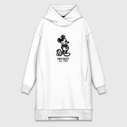 Женское худи-платье Mickey classic: origin 1928, цвет: белый