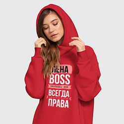Женское худи-платье Босс Лена - всегда права, цвет: красный — фото 2