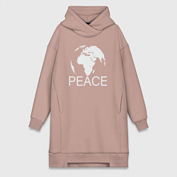 Женская толстовка-платье World peace