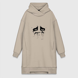 Женское худи-платье Вечная грусть, цвет: миндальный