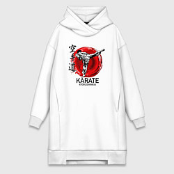 Женское худи-платье Karate Kyokushinkai, цвет: белый