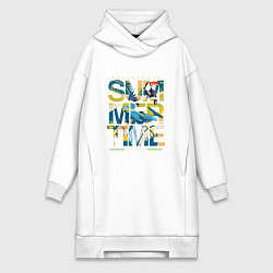 Женское худи-платье California summertime, цвет: белый