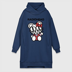 Женское худи-платье Radiohead toy, цвет: тёмно-синий