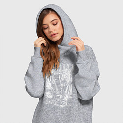 Женское худи-платье Нирвана - Курт Кобейн, цвет: меланж — фото 2