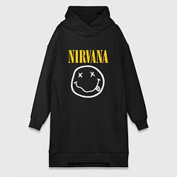 Женское худи-платье Nirvana original, цвет: черный